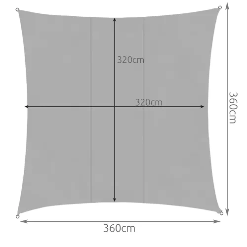 Sončna jadra Kvadratna 3,6x3,6m