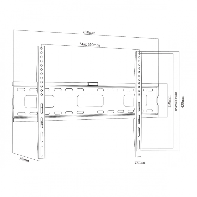 Univerzalni stenski nosilec za TV 32-100'' do 80 kg VESA