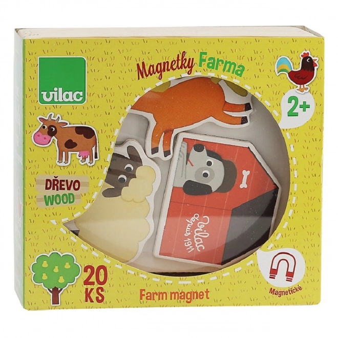 Leseni magnetki farma Vilac - 20 kosov