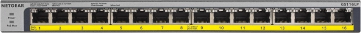 16× Gigabit PoE+ z močjo do 183 W
