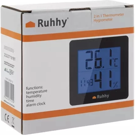5-v-1: termometer, higrometer, ura, budilka in koledar