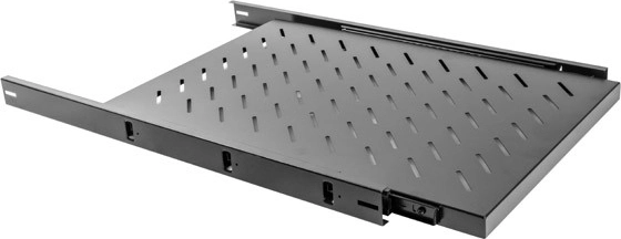 Izvlečna polica 1U za 19" stojalne omare 1000 mm, črna