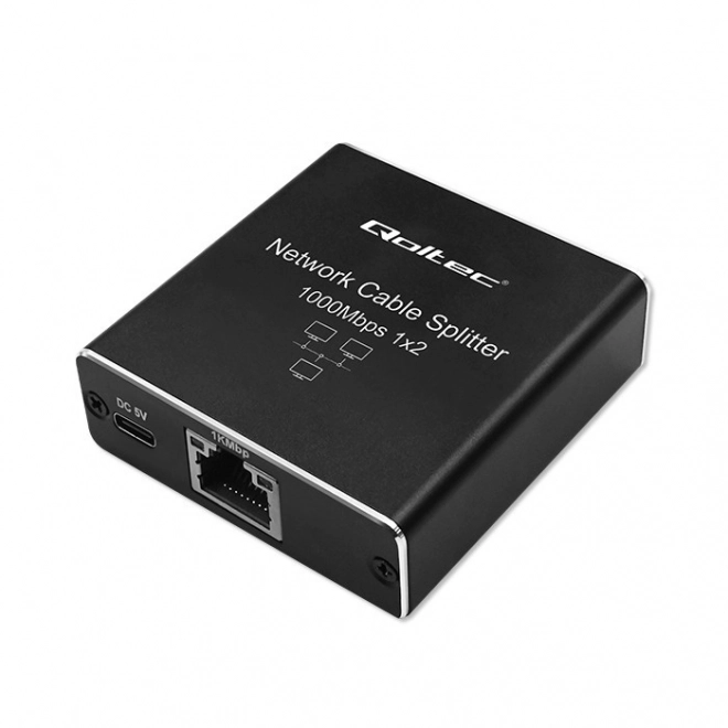Splitter mini SWITCH 1x2 porti RJ45 | 1000Mbps | USB-C| Aluminij