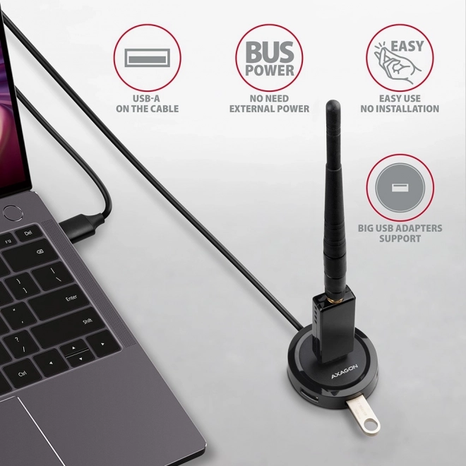 USB razdelilnik 4 vrata USB 3.2 Gen 1 okrogel