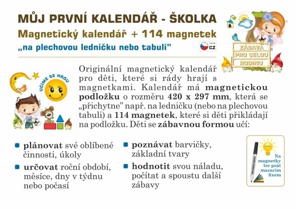 Magnetni koledar - Vrtec 114 magnetov
