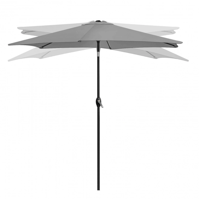 Zložljiv vrtni balkonski dežnik 210 cm siv
