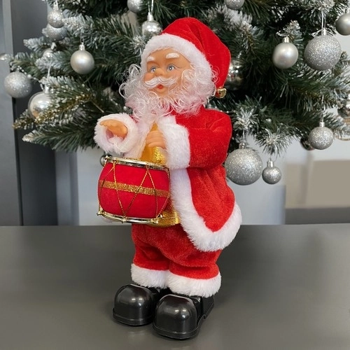 Igrajoča in pojoča figurica Božička 30 cm