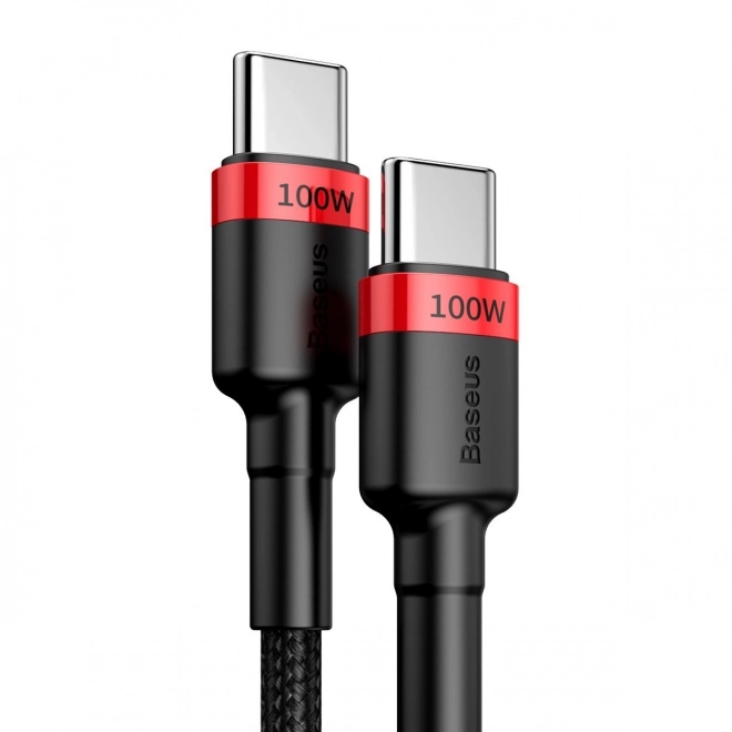 USB-C kabel za hitro polnjenje Baseus Cafule 100W rdeč črn