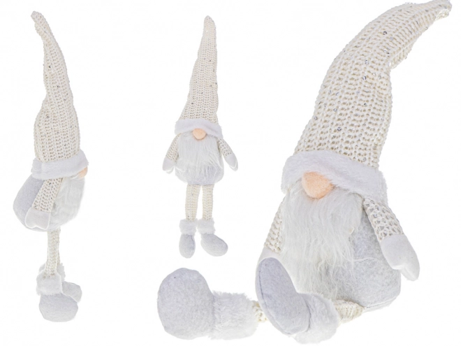 Božični škrat z belimi brki 47cm