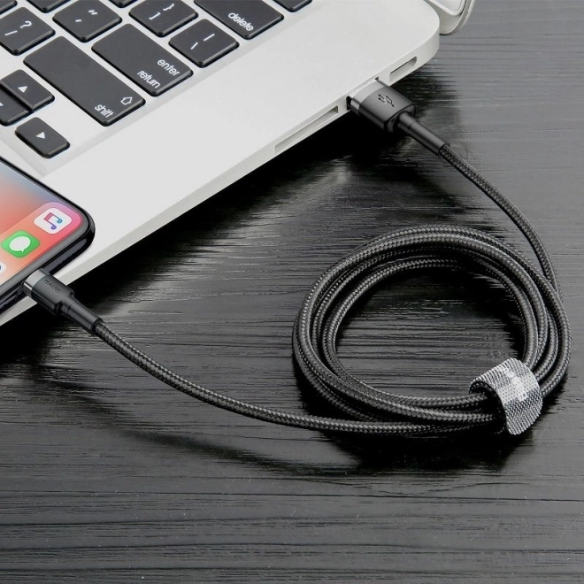 Baseus Cafule USB Lightning kabel 2A 3m (Črna Siva)