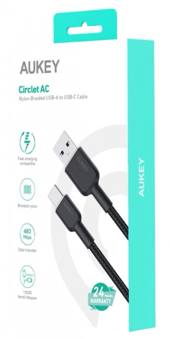 AUKEY najlonski USB-C na USB-A kabel 1.8m