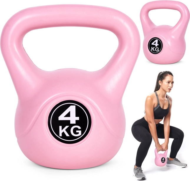 Kettlebell 4 kg rožnat MODERNHOME