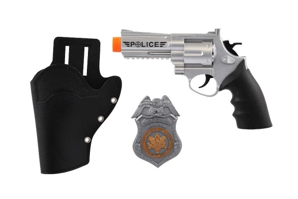 Otroški policijski komplet: revolver s torbico in značko