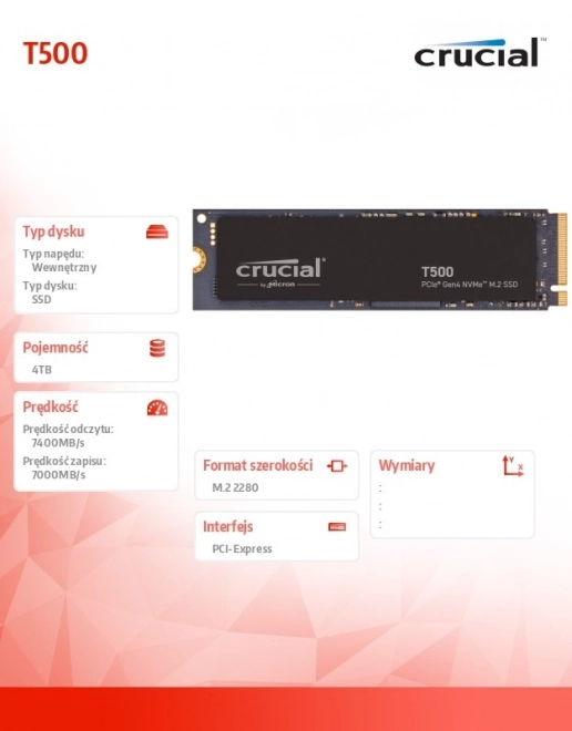 SSD Crucial 4TB M.2 NVMe PCIe 4.0