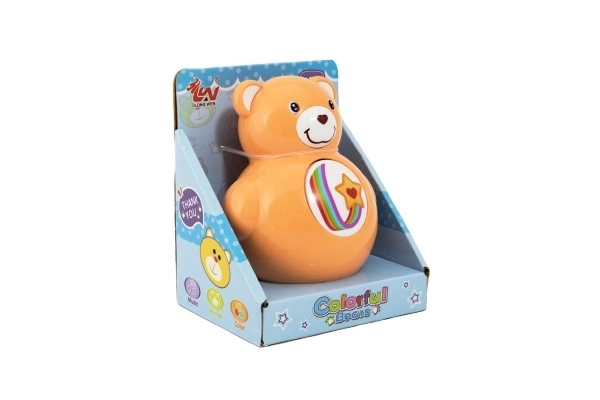 Medvedek Roly Poly piskajoc 10 cm plast 10x12x8cm
