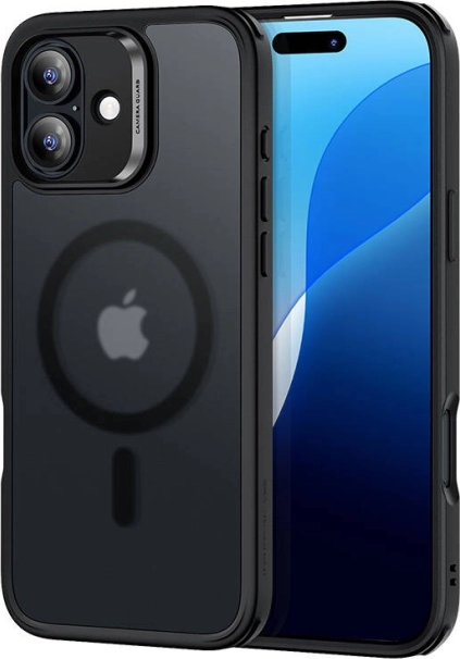 Hibridni ovitek ESR HaloLock za iPhone 16, črn