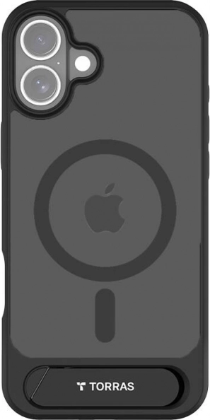 Torras Pstand ovitek za iPhone 16 črn