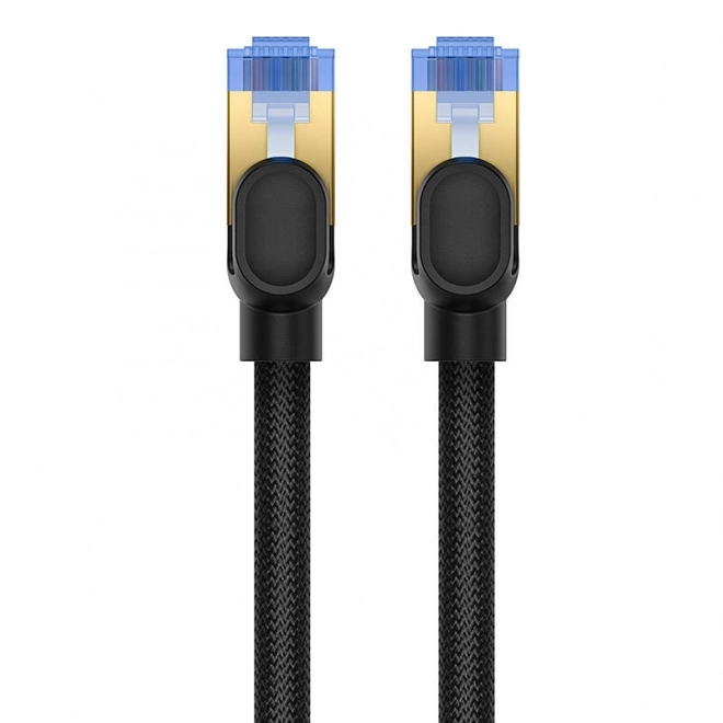 Pleteni ethernetni kabel kat.7 Baseus RJ45, 10 Gbps, 8 m, črn