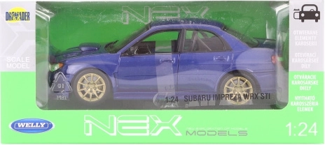 Kovinski model Subaru Impreza WRX STI 1:24 z odpiralnimi deli
