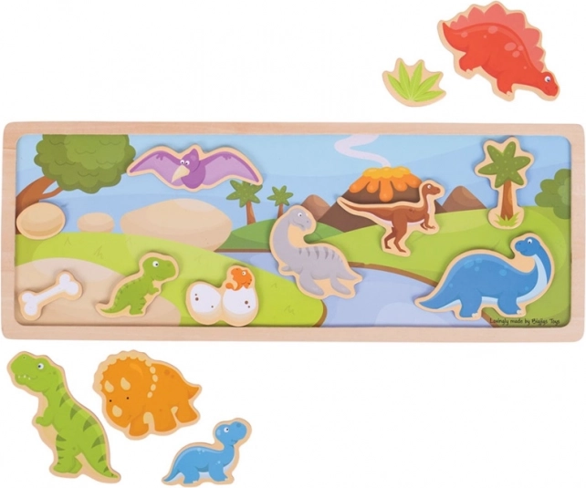 Magnetne sestavljanke Dinozavri Bigjigs Toys