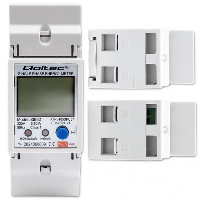 Enofazni elektronski števec električne energije | DIN letev | 230V | LCD | Wi-Fi
