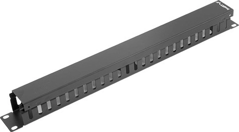 Lanberg organizator kablov 19" 1U tip A črn