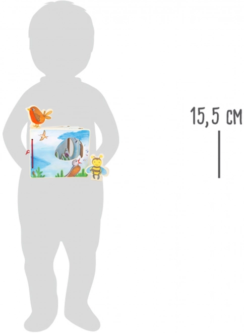 Small Foot Lesena slikovna knjiga s čebelo