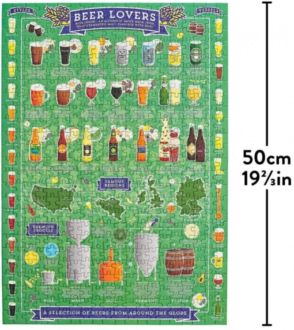 Ridley's Igre Puzzle za ljubitelje piva, 500 kosov