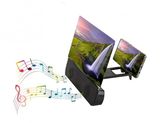 Povečevalno steklo za zaslon telefona z Bluetooth zvočnikom