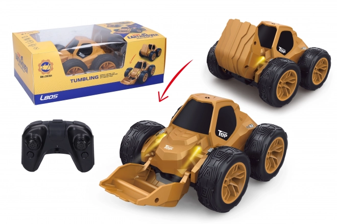 RC buldožer s preklapljanjem na daljinsko upravljanje 20 cm