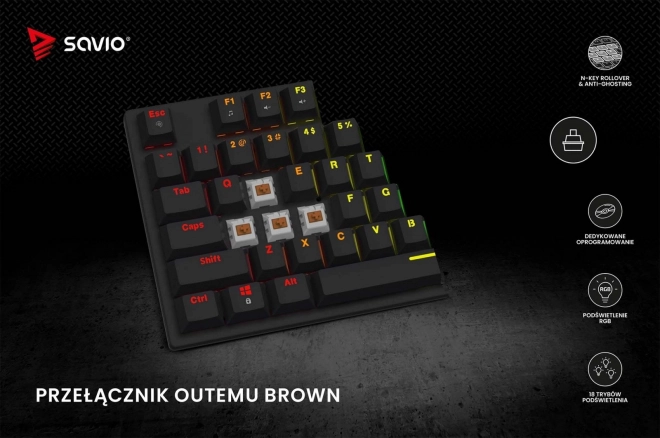 Mehanska tipkovnica Savio Tempest X2 RGB Outemu Brown