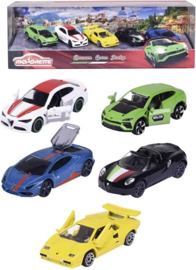 Darilni komplet DREAM CARS ITALY – 5 kovinskih avtomobilčkov