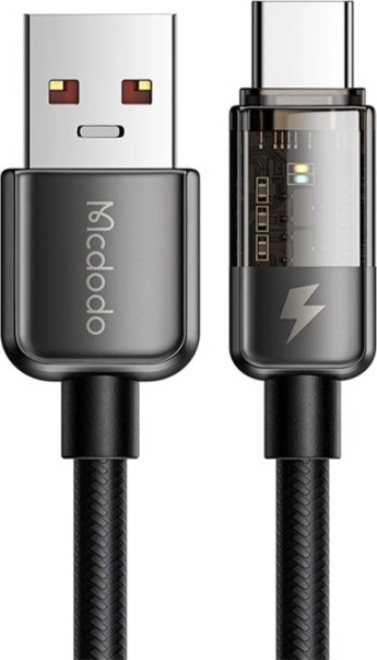 Kabel USB-C Mcdodo 100 W, 6 A, 1,8 m, črn