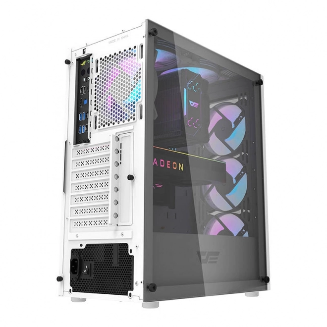 Računalniško ohišje Darkflash DK352 Plus s 4 ventilatorji (črno-bela)