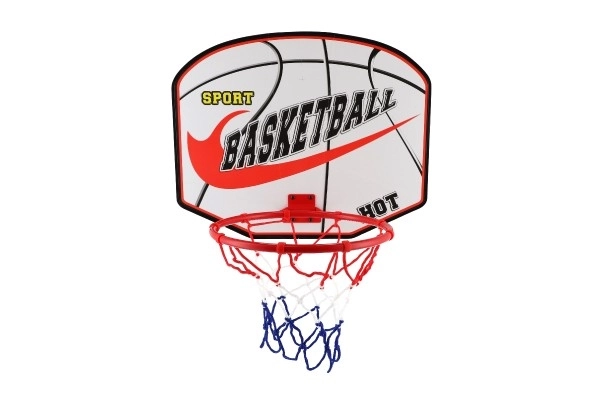 Košarkarski set z leseno ploščo in žogo