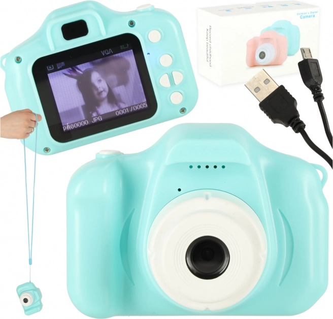 Otroški digitalni fotoaparat z igrami in videom HD 2,0" – Modra