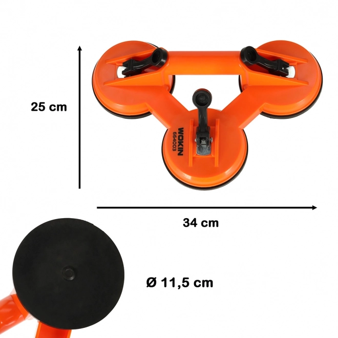Vakuumski nosilec s priseski za ravnanje s steklom, glaziranimi ploščicami 3x11,5 cm 75 kg