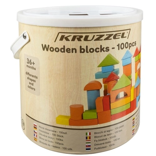 Lesene kocke - 100 kos. Kruzzel 22666