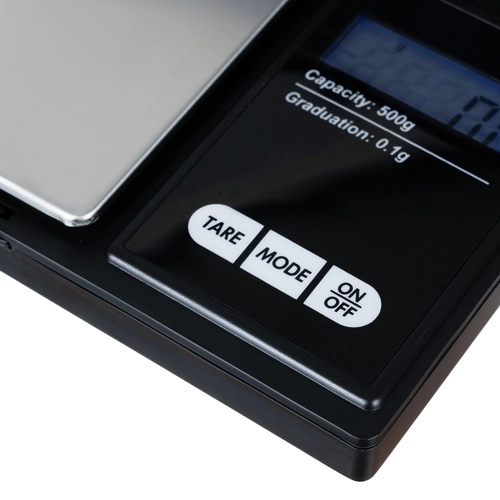 Žepni digitalni tehtnica s natančnostjo 0,1 g in kapaciteto 500 g