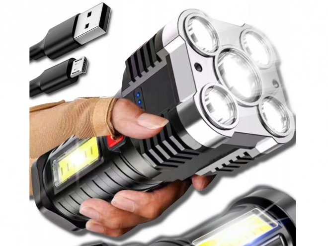 Polnilni LED reflektor za kampiranje