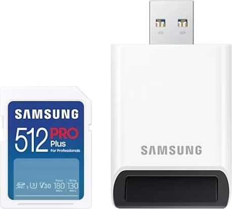 Pomnilniška kartica Samsung PRO Plus 512GB SD z čitalnikom