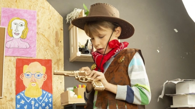 RoboTime 3D les puzzle za sestavljanje Revolver Corsac