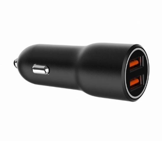 Avtopolnilnik 2xUSB-A QC3.0 36W črna