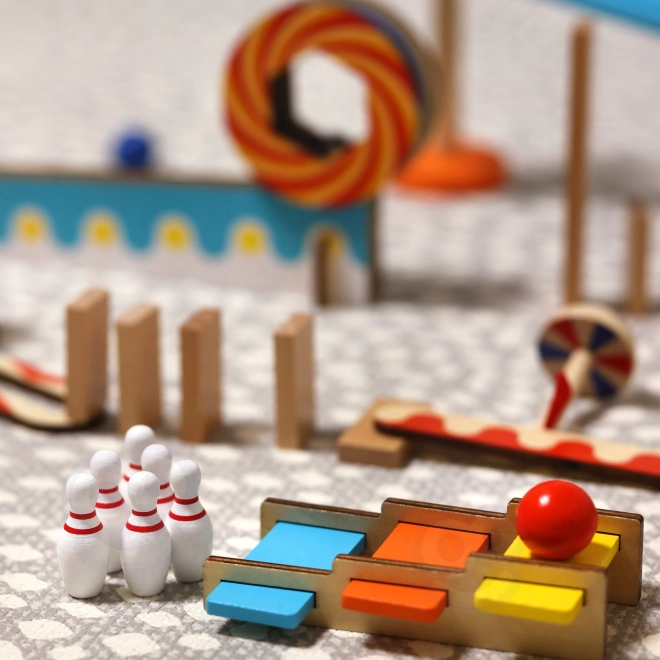 Lesene gradbene kocke domino 2F domino sestavljanka Tooky Toy