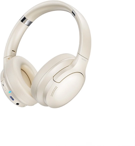 Brezžične naglavne slušalke Bluetooth 5.3 z ANC – Bele