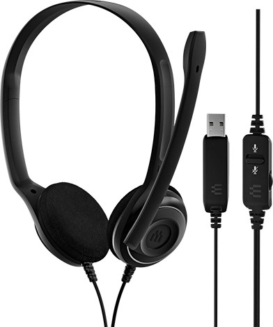 EPOS USB stereo naglavni komplet z mikrofonom z dušenjem šuma