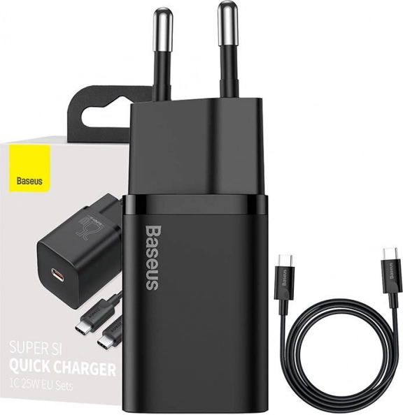 Hitra polnilna naprava Baseus Super Si 25 W s kablom USB-C na USB-C