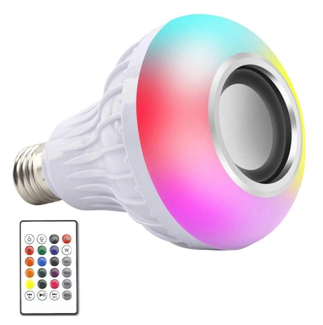 Barvna LED žarnica z Bluetooth zvočnikom