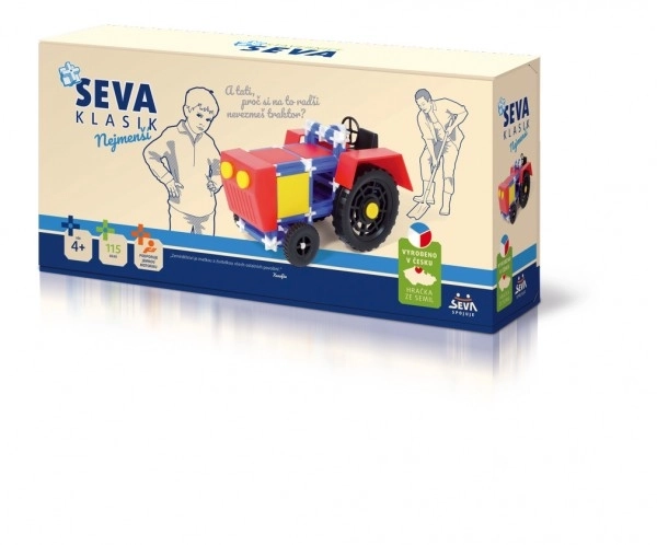 Set za izgradnjo SEVA KLASIK Najmanjši plast 115 kosov v škatli 31,5x16,5x7,5cm