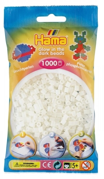 Talne perlice Hama MIDI, svetleče v temi, 1000 kosov v vrečki